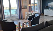 Apartment 40 "Backbord",, Blickrichtung  Binnenhafen Nord-West/Offenes Meer/Innenstadt