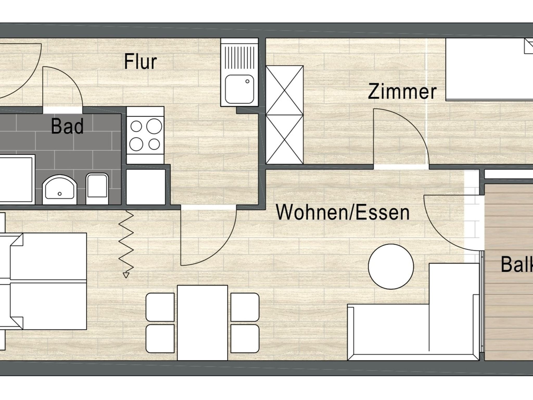 Apartmenthaus Hafenspitze  Ap. 36, Blickrichtung Strand/Offenes Meer