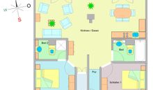 Der Grundriss der Wohnung