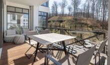 Terrasse mit Blick auf den Innenhof