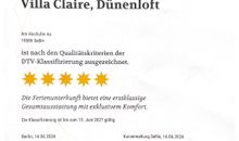 DTV Klassifizierung Villa Claire Dünenloft