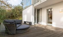 Terrasse mit Strandmuschen