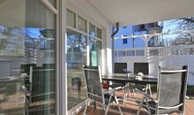 Seebach Whg. S02 - Blick auf die überdachte Terrasse