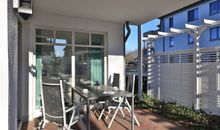 Seebach Whg. S02 - Blick auf die überdachte Terrasse