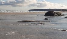 Winterimpression am Strand in Baabe