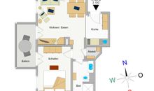 Der Grundriss der Wohnung