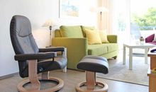 Haffblick Whg. Ha09 - Blick auf den Wohnbereich und den Relax-Sessel