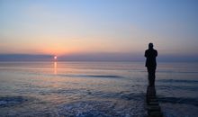 Sonnenuntergang an unserem Strand