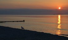 Sonnenuntergang an unserem Strand