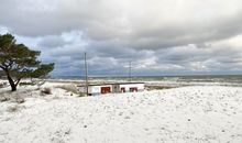 Baaber Strand mit Schneedecke