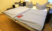Schlafcouch ausgeklappt