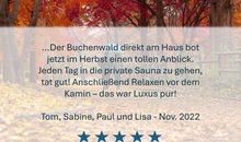 Sauna, Kamin, Wanderungen im Herbst