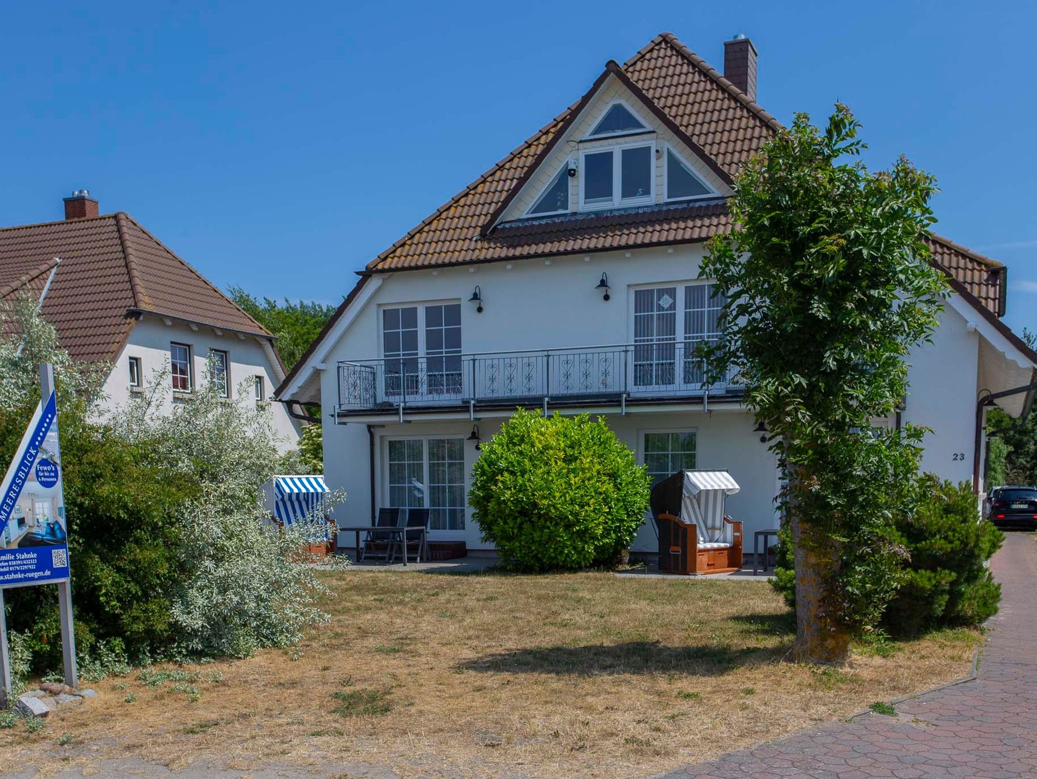 Ferienhaus im Ostseebad Baabe mit Seeblick