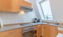 Ferienwohnung Atelier Küche Herd mit Backofen