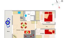 Der Grundriss der Wohnung