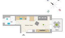 Der Grundriss der Wohnung
