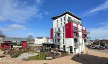 Boddenwohnung: Blick in die Natur, Sitzbänkchen lädt ein