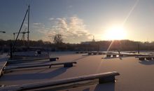 Hafen Greifswald im Winter