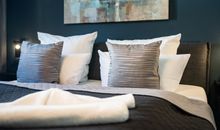 Das Schlafzimmer mit Boxspringbett