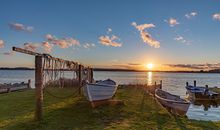 Abendstimmung an den Kahnstellen in Maasholm.
