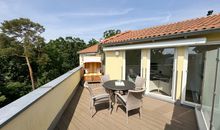 bestuhlte Dachterrasse