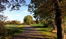 Weg vom Strand zum Gutspark