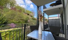 bestuhlter Balkon