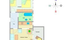 Der Grundriss der Wohnung
