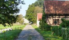 Dorfstrasse mit Blick aufs Grundstück