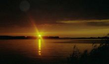 Sonnenuntergang am Achterwasser
