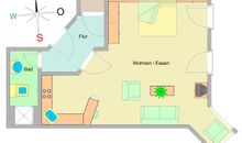 Der Grundriss der Wohnung