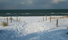 mit Bollerwagen an den Strand