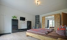 Wohnschlafraum mit Kamin