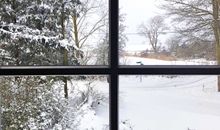 Blick nach draußen Winter