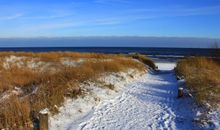 Unser Strandaufgang im Winter