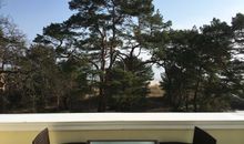 Blick vom Balkon aufs Meer