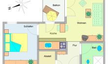 Der Grundriss der Wohnung