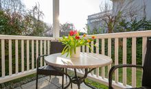 Die möblierte Terrasse