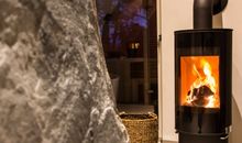 Der drehbare Kamin rundet das besondere Wellnesserlebnis ab