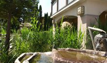 Die mediterrane Wasserlandschaft im Innenhof