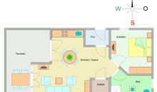 Der Grundriss der Wohnung