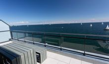 Ferienwohnung Waterkant mit Meerblick - Ausblick vom Balkon