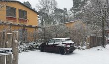 Ansicht Parkplatz im Winter