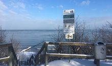 Ansicht unser Strandabgang im Winter
