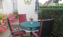 Terrasse vor dem Ferienhaus